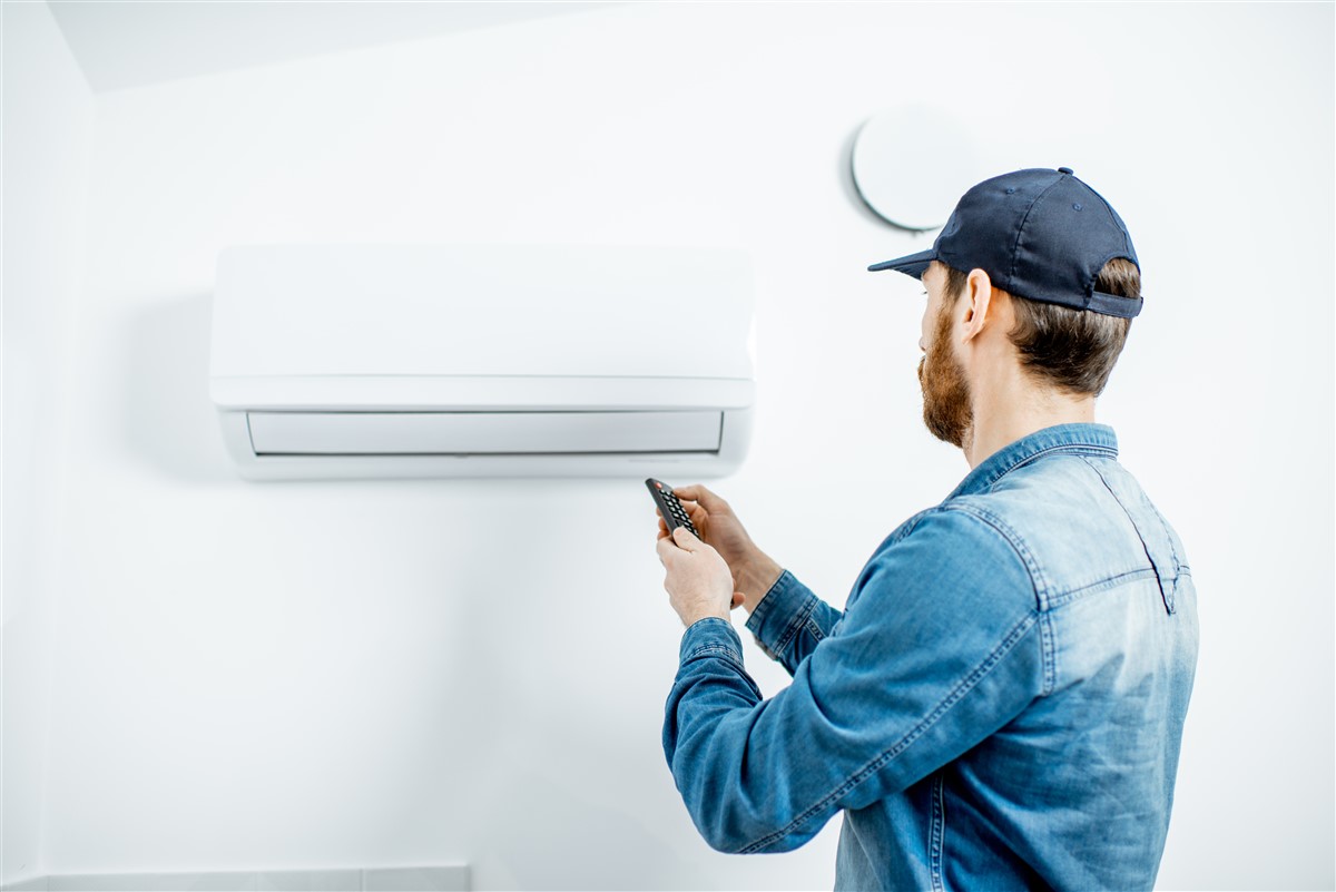 Installation d' un rideau d’air chaud électrique